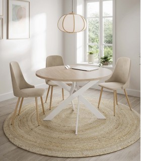 Mesa de salón redonda THER Blanca